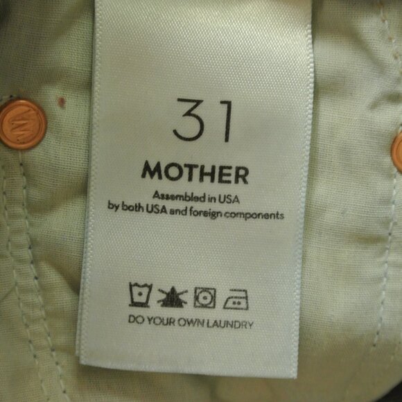 MOTHER Blue Distressed Wide Leg Jeans - Picture 12 of 16